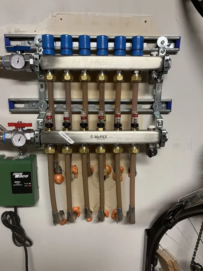 Plumber performing Gas Leak Detection at a residential property in North Catasauqua